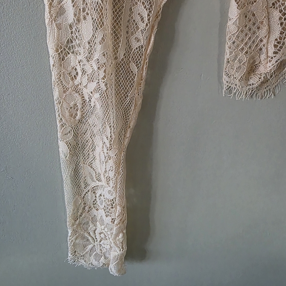 NWOT Revamped M Y2K Whimsigoth Romantic Coquette Girl Lace Mesh Crop Top - Picture 9 of 14